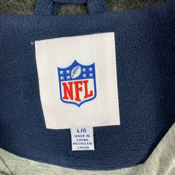 Seattle Seahawks NFL Large Dark Blue Full-Zip Sweatshirt New Adult Mens‎ - Picture 4 of 12